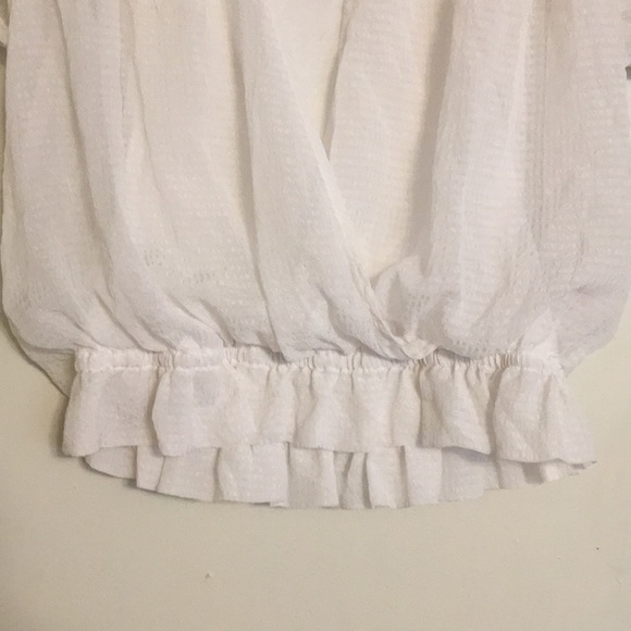 GUESS | Off the Shoulder Sheer Blouse - Picture 5 of 5